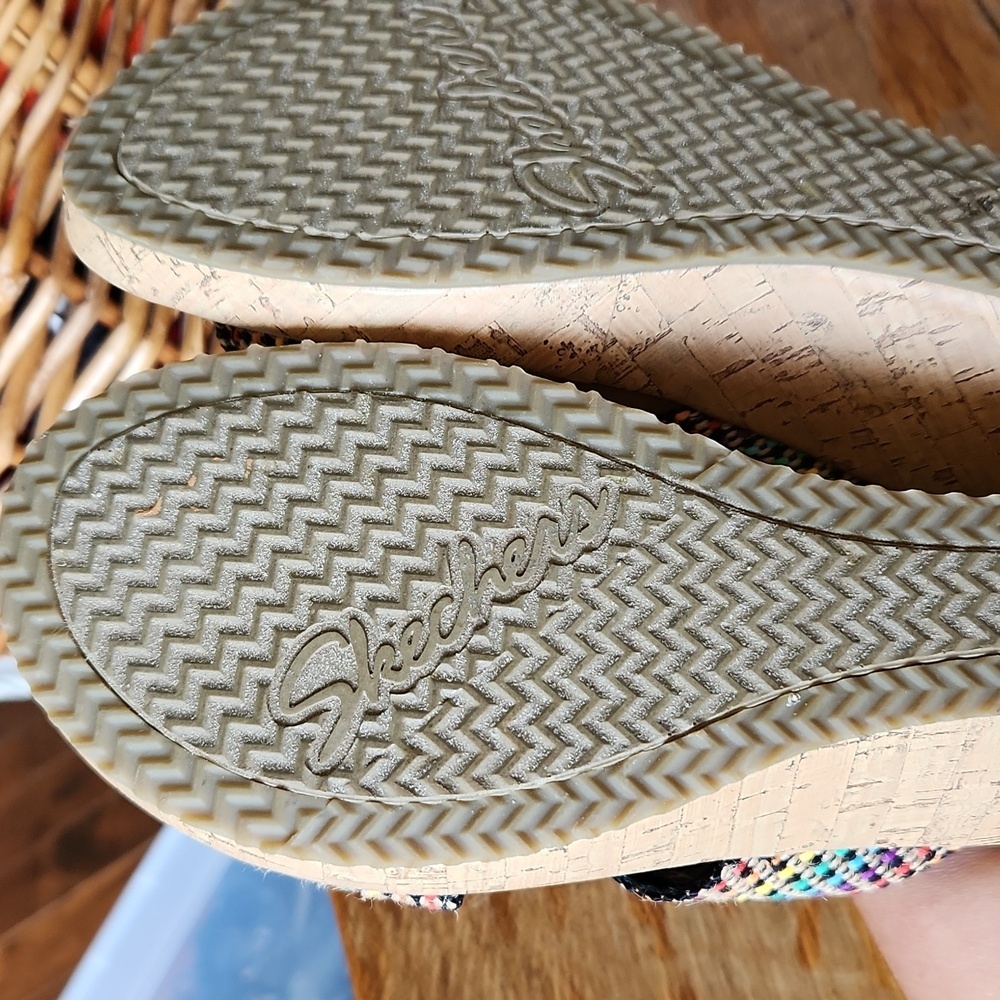Skechers Luxe Foam Woven Multicolored Sandals sz 9‎ - Picture 12 of 16